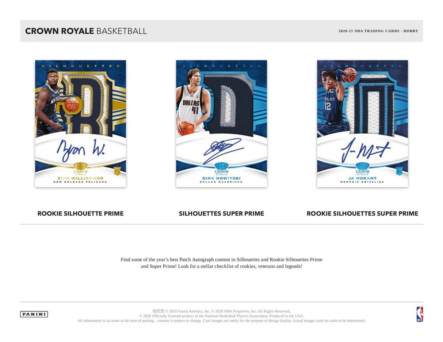 2020-21 Panini Crown Royale Basketball Hobby 16 Box (Case)