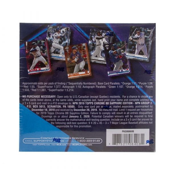 2019 Topps Chrome Baseball Sapphire Edition Hobby (Box)