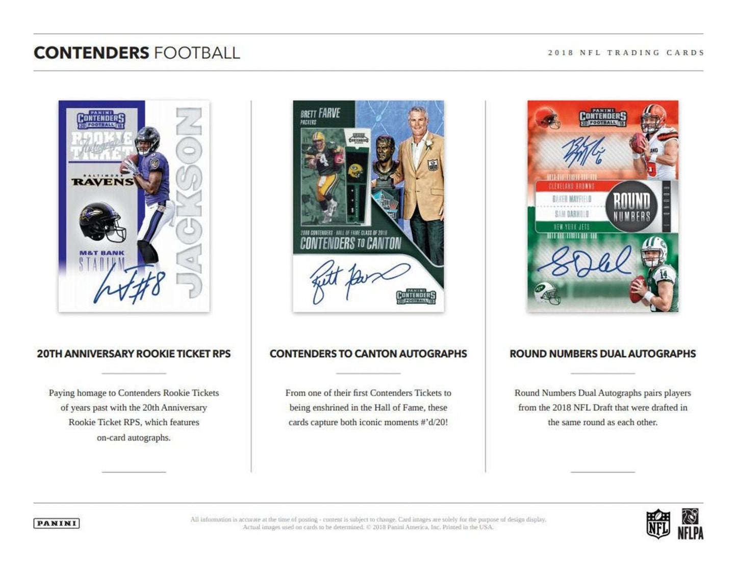 2018 Panini Contenders Football Hobby (Box)