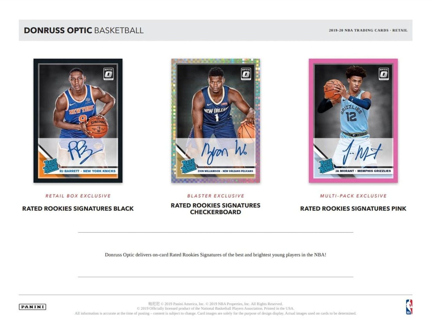 2019-20 Panini Donruss Optic Basketball Blaster (Box)