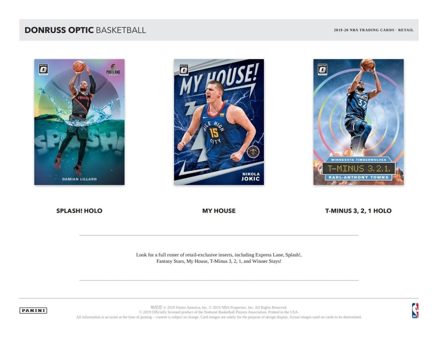 2019-20 Panini Donruss Optic Basketball Blaster (Box)