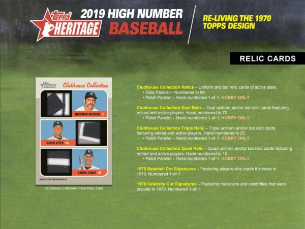 2019 Topps Heritage High Number Baseball Hobby 12 Box (Case)