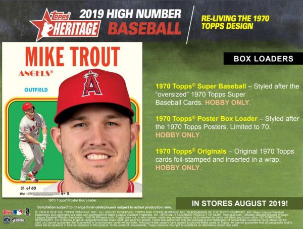 2019 Topps Heritage High Number Baseball Hobby 12 Box (Case)