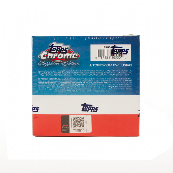2021 Topps Chrome F1 Formula 1 Racing Sapphire Edition Hobby (Box)