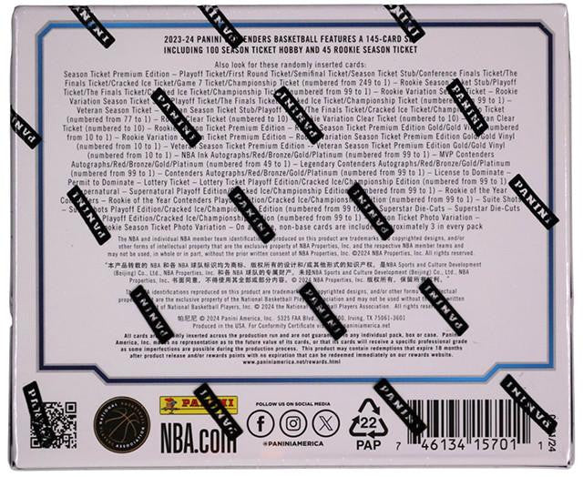2023-24 PANINI CONTENDERS BASKETBALL HOBBY (BOX)