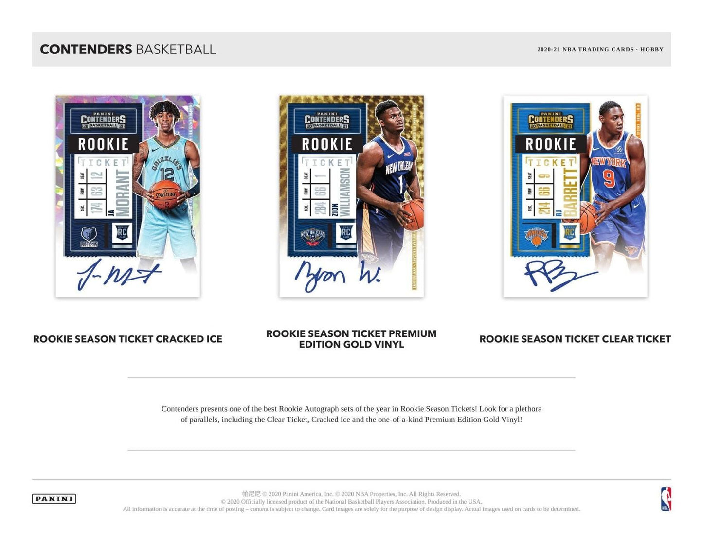 2020-21 Panini Contenders Basketball Hobby (Box)