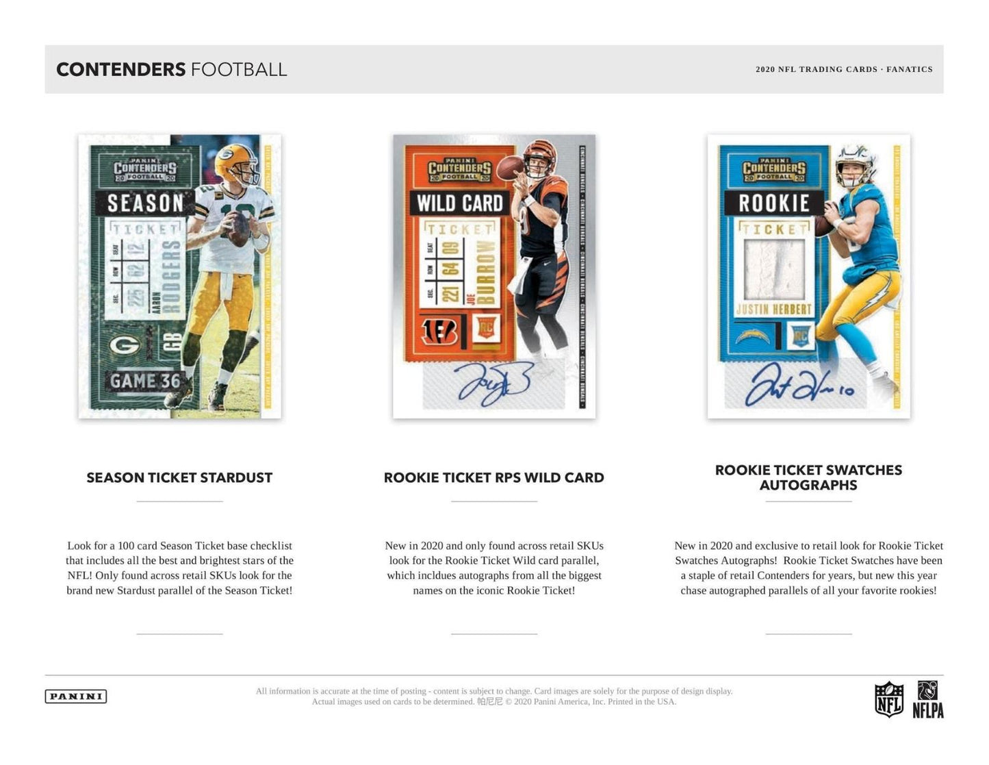 2020 Panini Contenders Fanatics Football Blaster (Box)