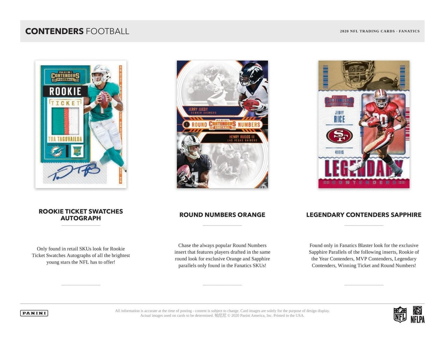 2020 Panini Contenders Fanatics Football Blaster (Box)