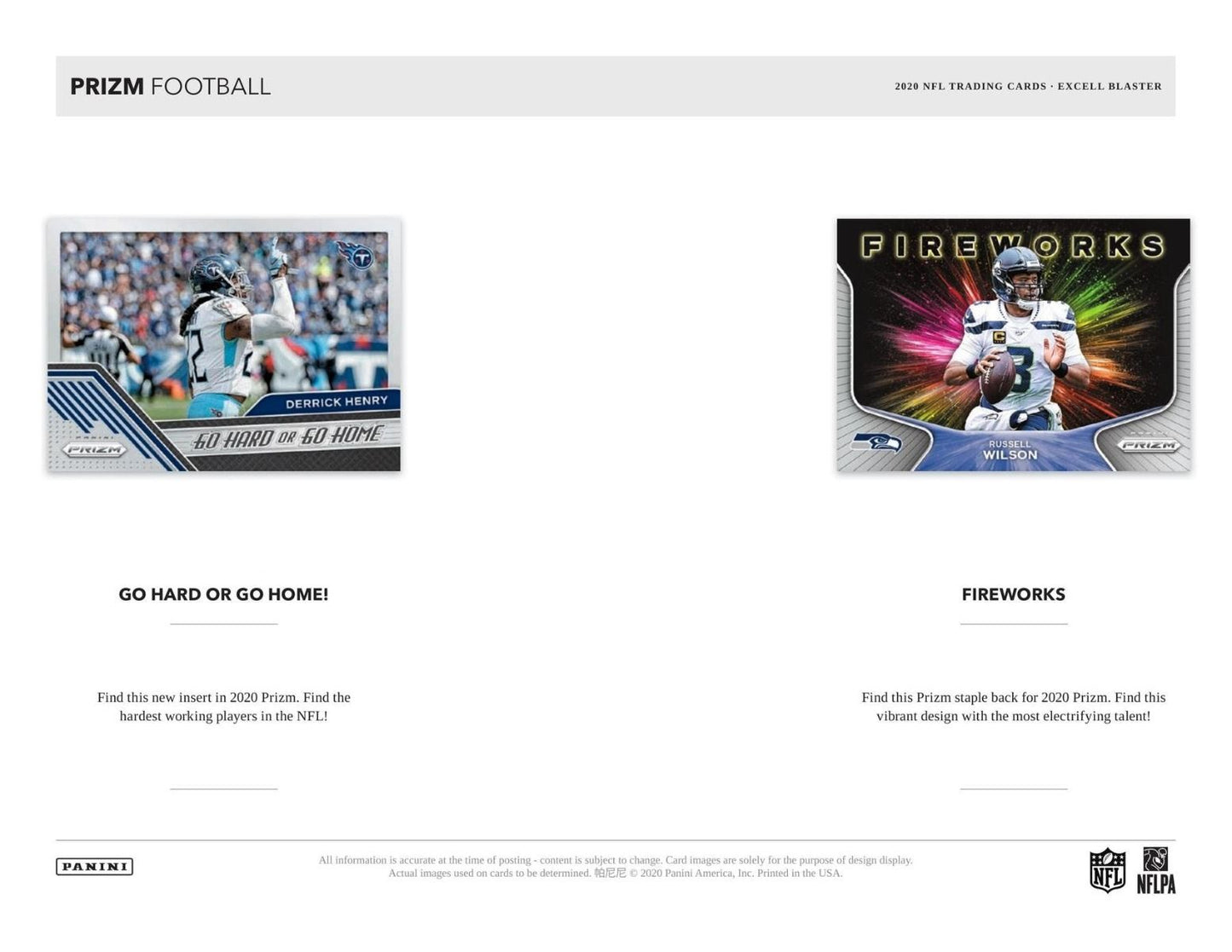2020 Panini Prizm Football Blaster 20 Box (Case)