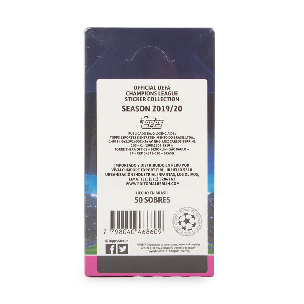 2019-20 Topps UEFA Champions League Soccer Sticker (Box)