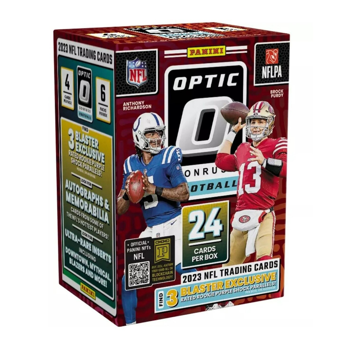 2023 PANINI DONRUSS OPTIC FOOTBALL BLASTER PURPLE SHOCK (BOX)