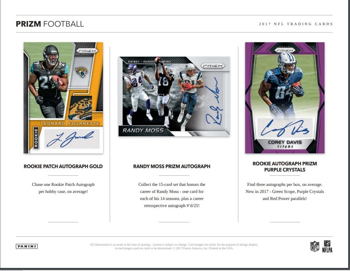 2017 Panini Prizm FOTL 1st off the Line Football Hobby (Box)
