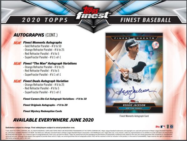 2020 Topps Finest Baseball Hobby (Box)