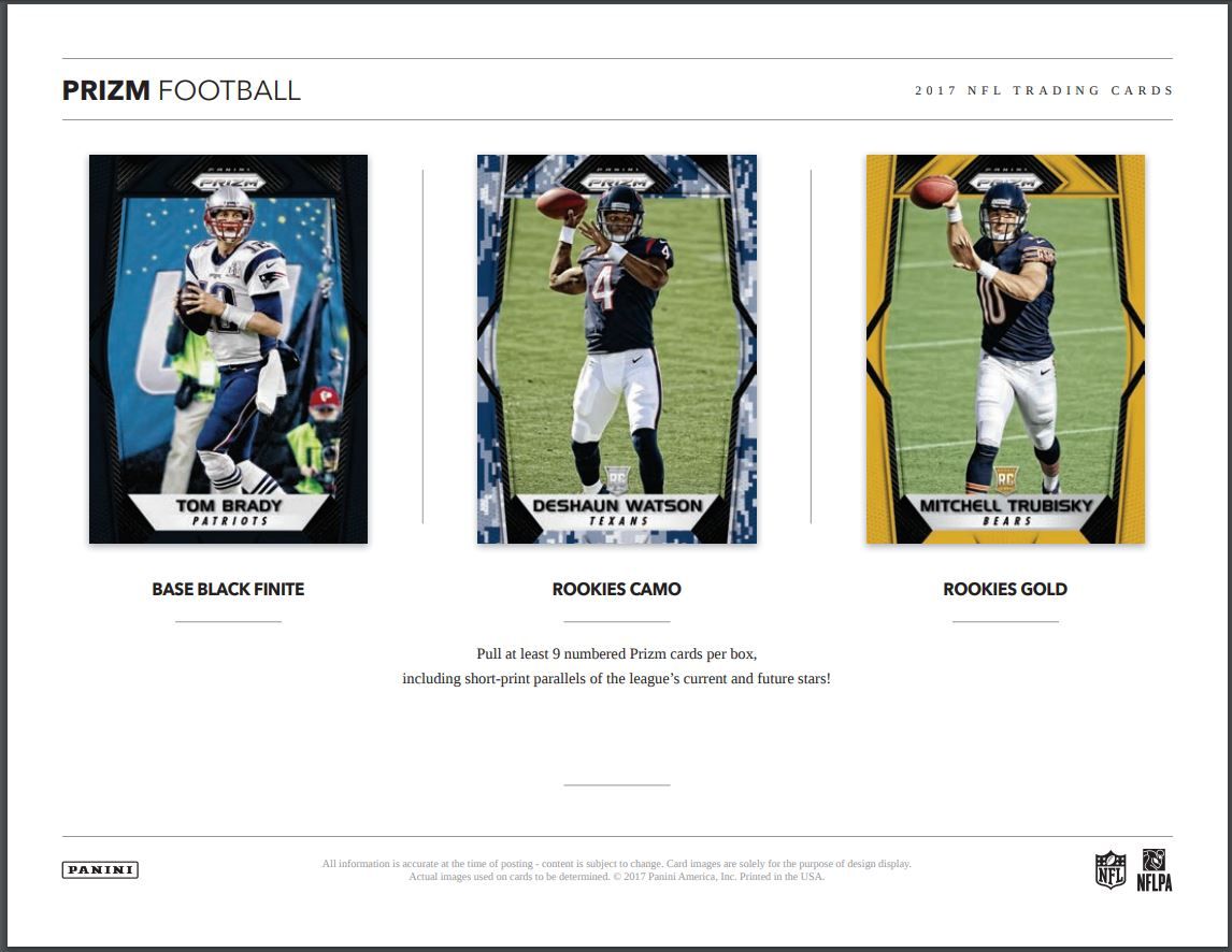 2017 Panini Prizm FOTL 1st off the Line Football Hobby (Box)