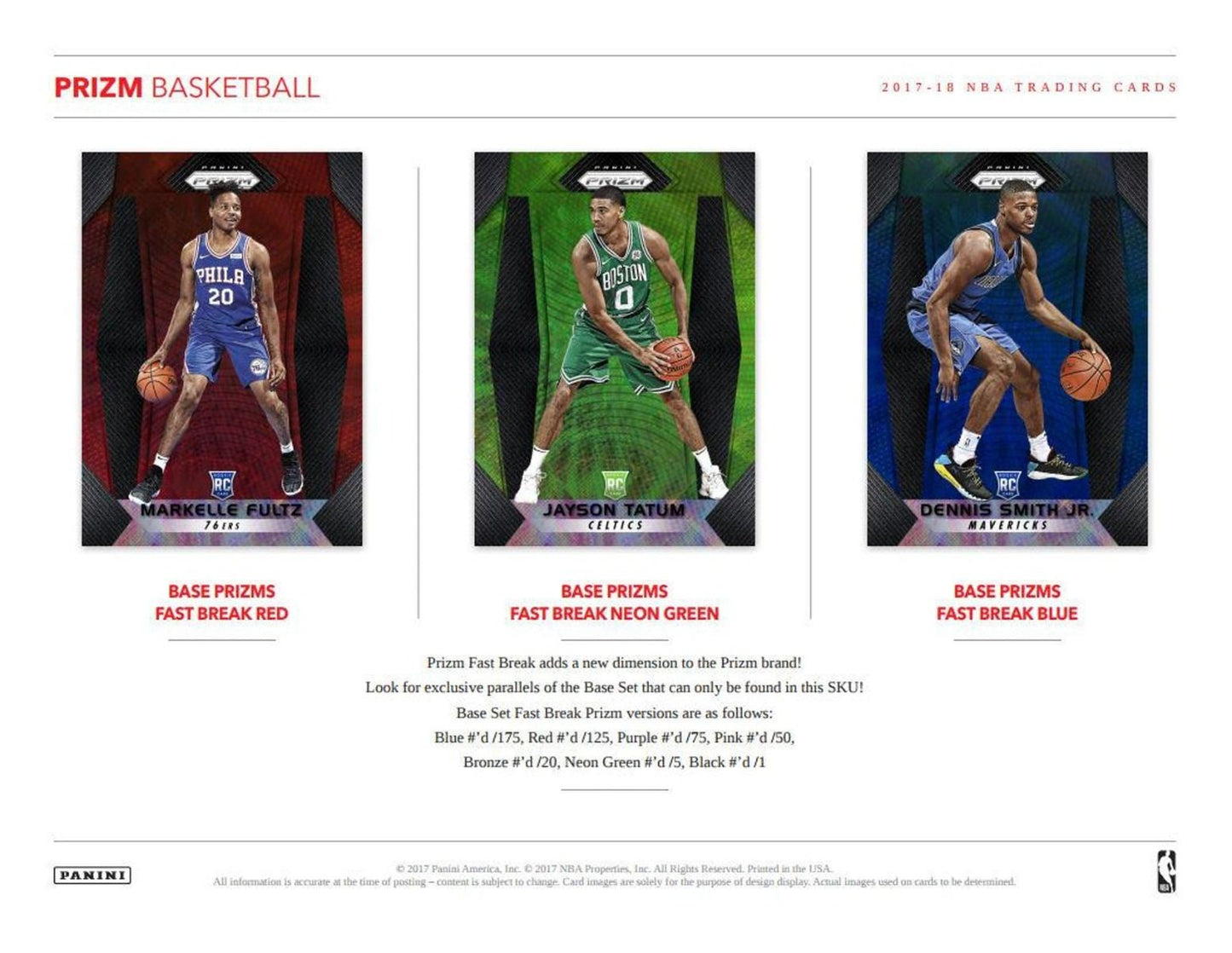 2017-18 Panini Prizm Basketball Fast Break 20 Box (Case)