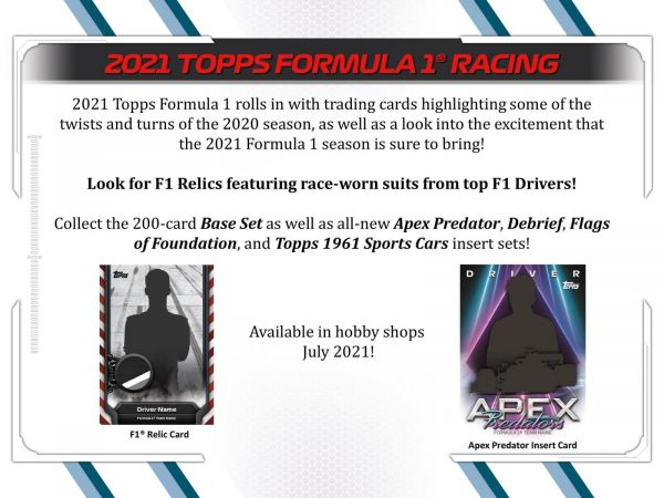 2021 Topps F1 Formula 1 Racing Hobby (Box)
