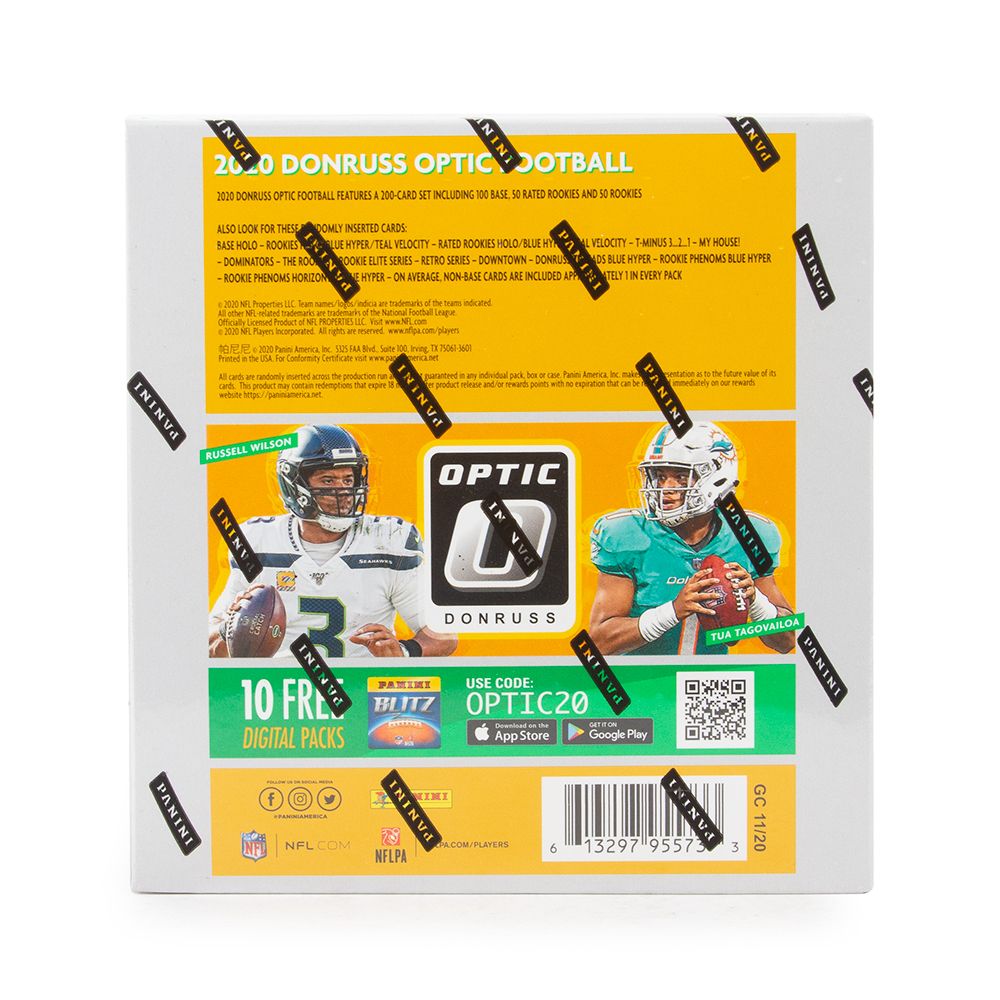 2020 Panini Donruss Optic Football Mega (Blue Hyper)(Walmart)(Box)