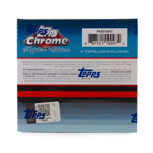 2020 Topps Chrome Formula 1 Racing Sapphire Edition (Box)
