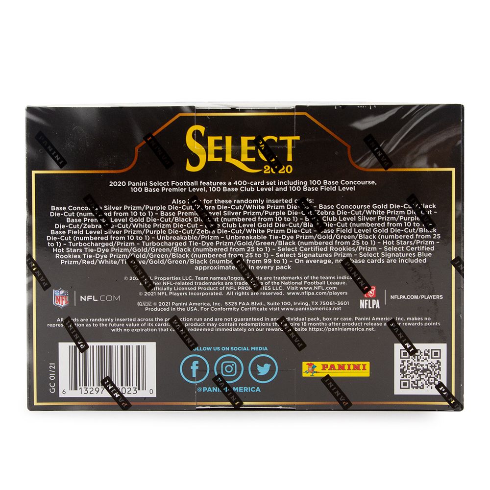 2020 Panini Select Football Mega (Purple Prizm Die-Cuts)(Box)