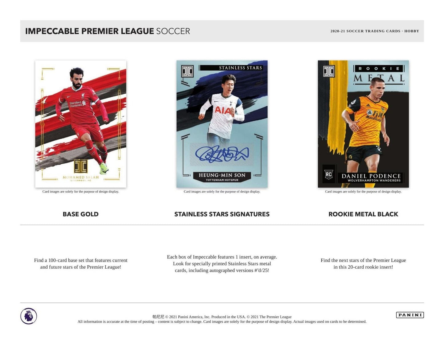 2020-21 Panini Impeccable Premier League Soccer Hobby (Box)