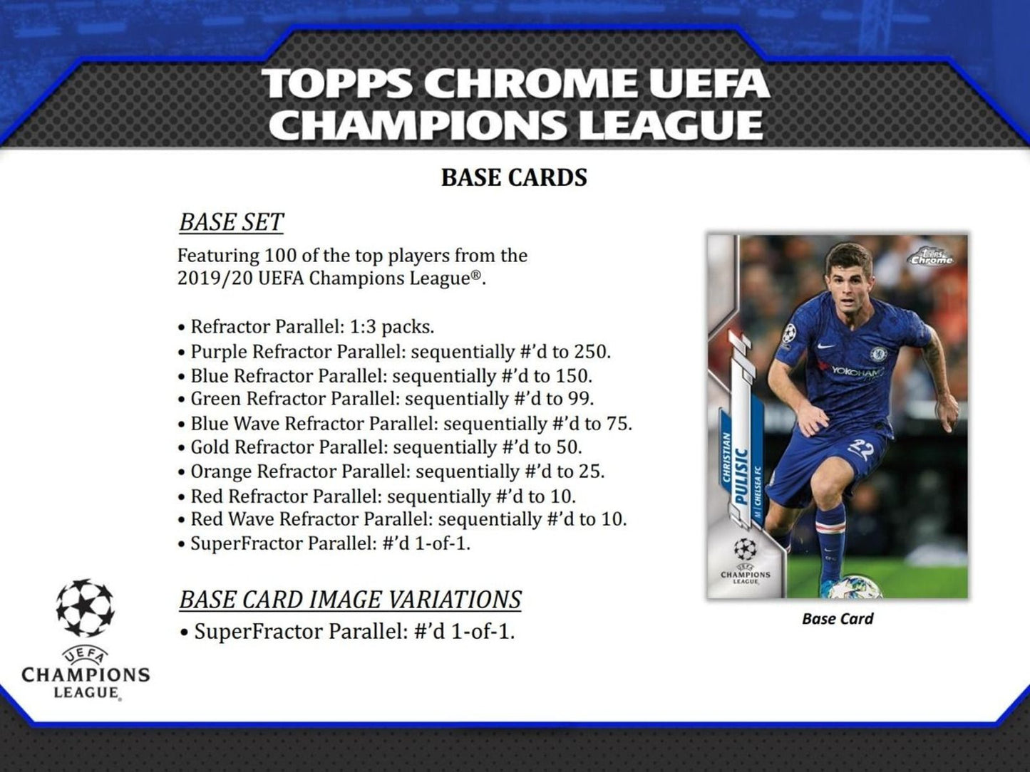 2019-20 Topps Chrome UEFA Champions Soccer Hobby (Box)