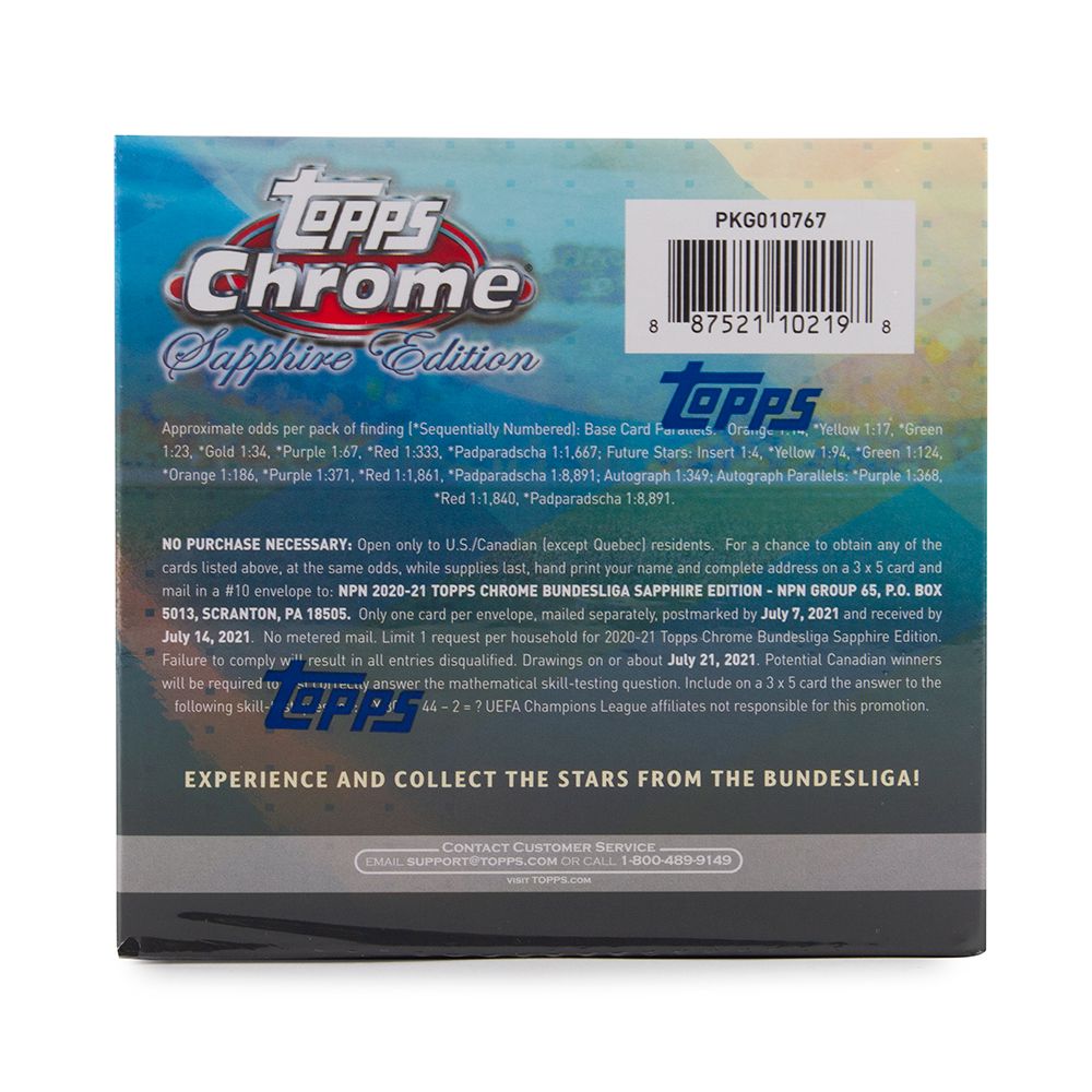 2020-21 Topps Chrome Bundesliga Soccer Sapphire Edition (Box)