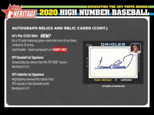 2020 Topps Heritage High Number Baseball Hobby 12 Box (Case)