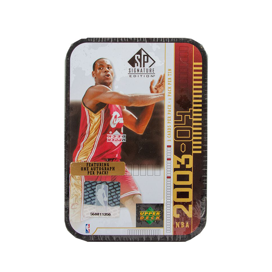 2003-04 Upper Deck SP Signature Basketball Hobby Black Tin (Lebron)(Box)