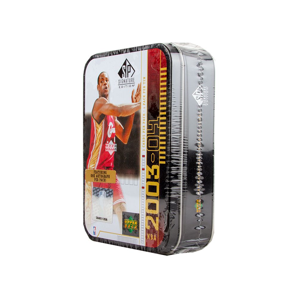 2003-04 Upper Deck SP Signature Basketball Hobby Black Tin (Lebron)(Box)
