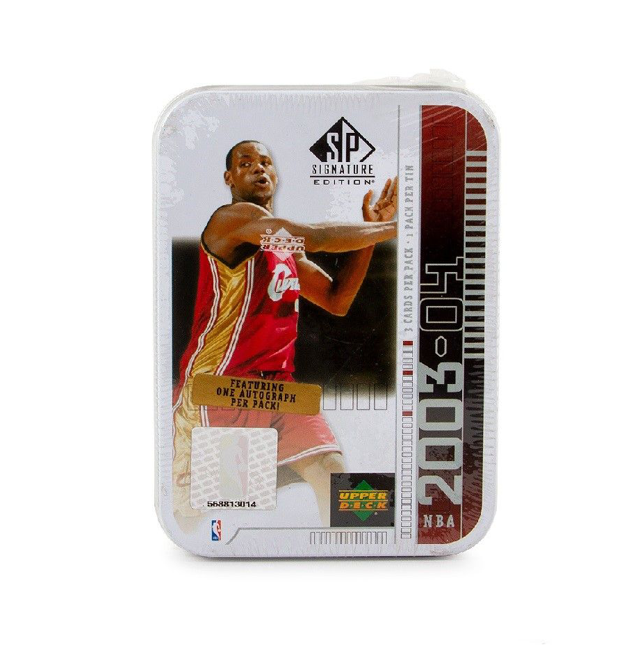 2003-04 Upper Deck SP Signature Basketball Hobby White Tin (Lebron)(Box)