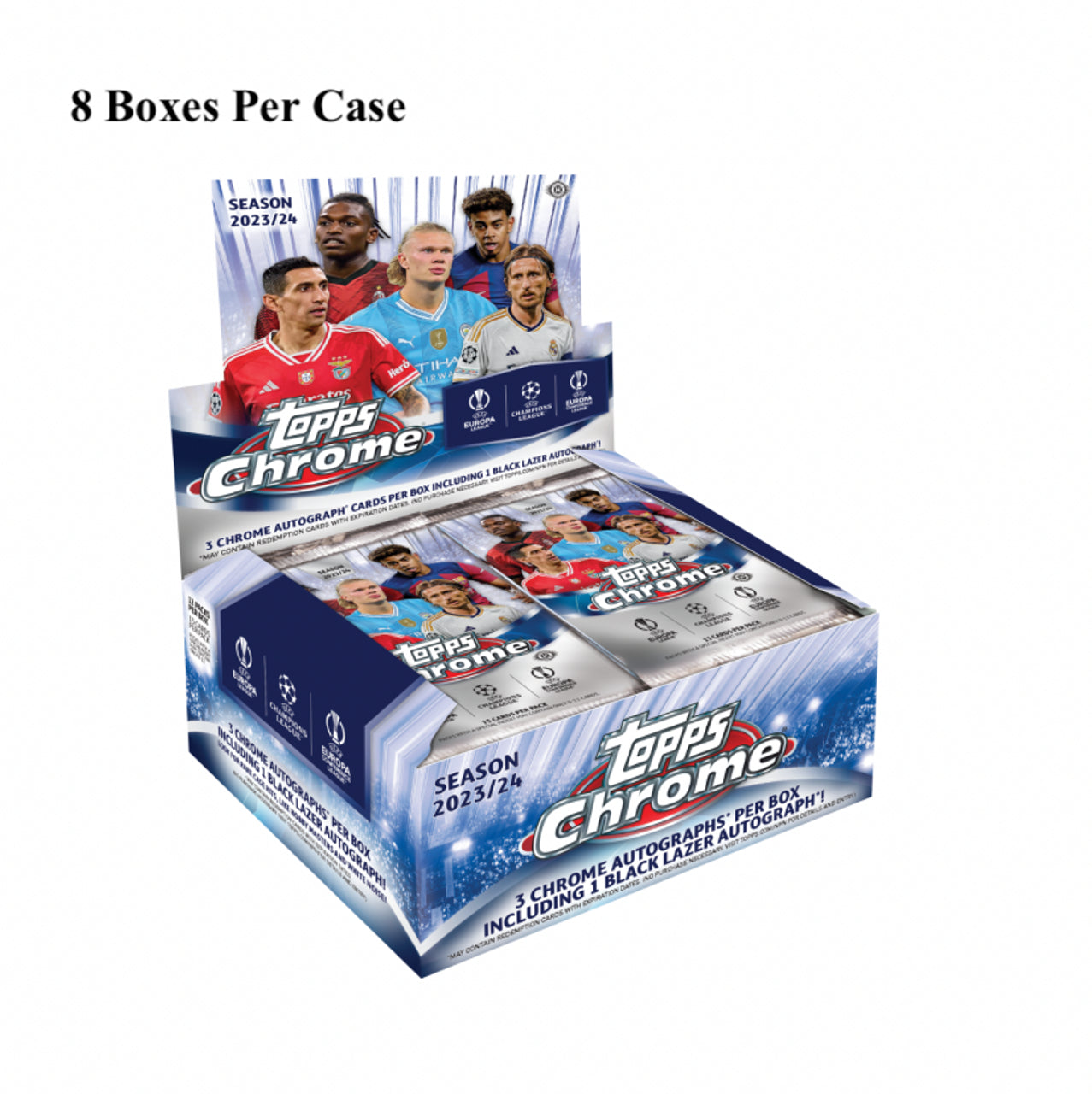 2023-24 TOPPS CHROME UEFA CLUB COMPETITIONS SOCCER JUMBO BOX