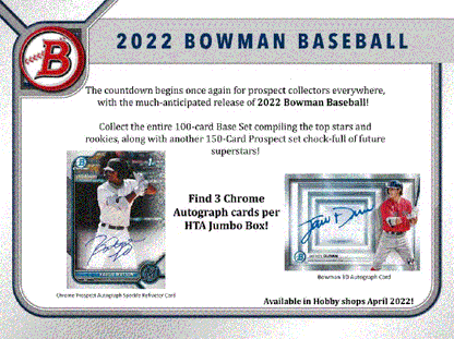 2022 Bowman Baseball Jumbo HTA (Box)