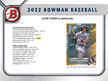 2022 Bowman Baseball Jumbo HTA (Box)