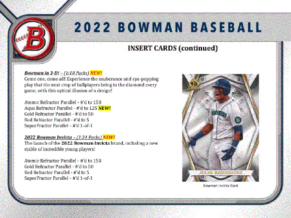 2022 Bowman Baseball Jumbo HTA (Box)