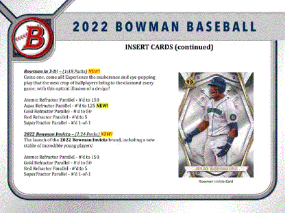 2022 Bowman Baseball Jumbo HTA (Box)