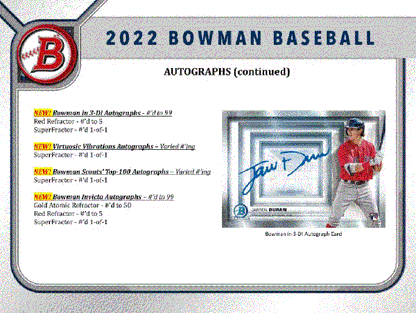 2022 Bowman Baseball Jumbo HTA (Box)