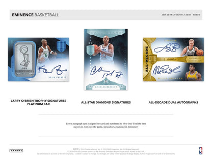 2019-20 Panini Eminence Basketball Hobby (Case)