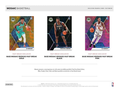 2019-20 Panini Mosaic Basketball Fast Break (Box)