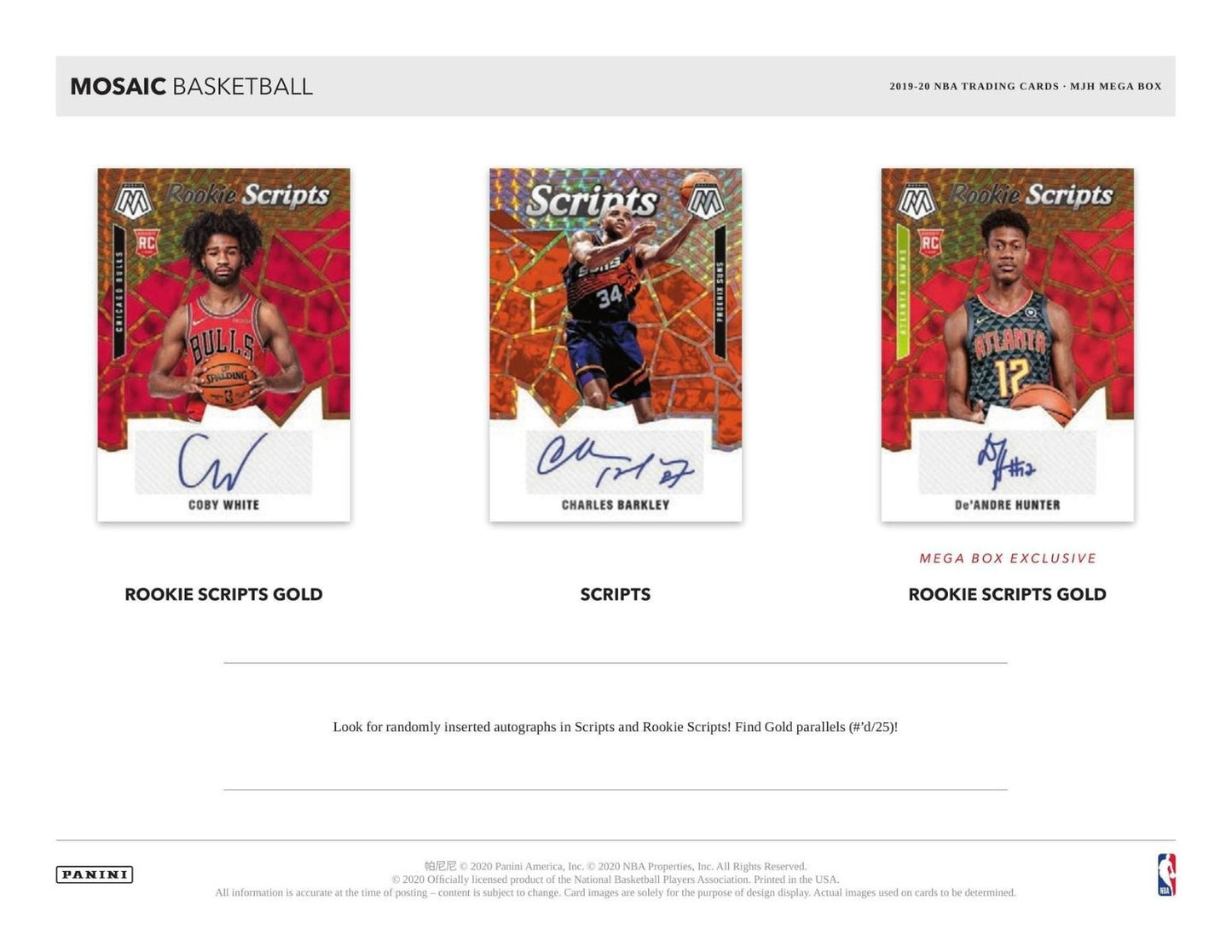 2019-20 Panini Mosaic Basketball Mega (Box)