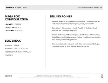 2019-20 Panini Mosaic Basketball Mega (Box)