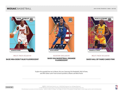 2019-20 Panini Mosaic Basketball Blaster 20 Box (Case)