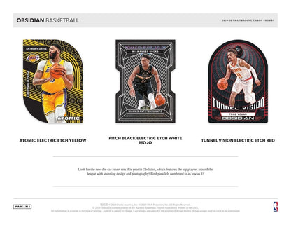 2019-20 Panini Obsidian Basketball Hobby 12 Box (Case)