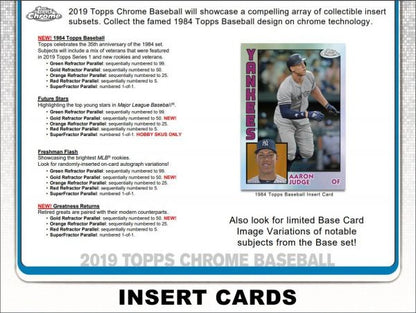 2019 Topps Chrome Baseball Jumbo (Box)