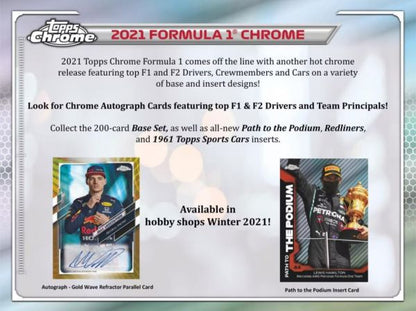 2021 Topps Chrome F1 Formula 1 Racing Hobby (Box)