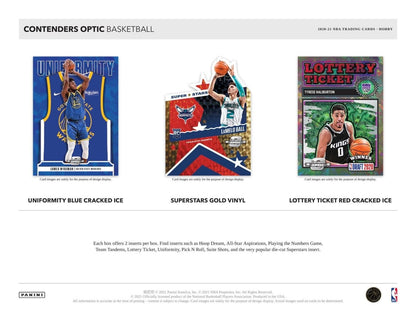 2020-21 Panini Contenders Optic Basketball Hobby 20 Box (Case)