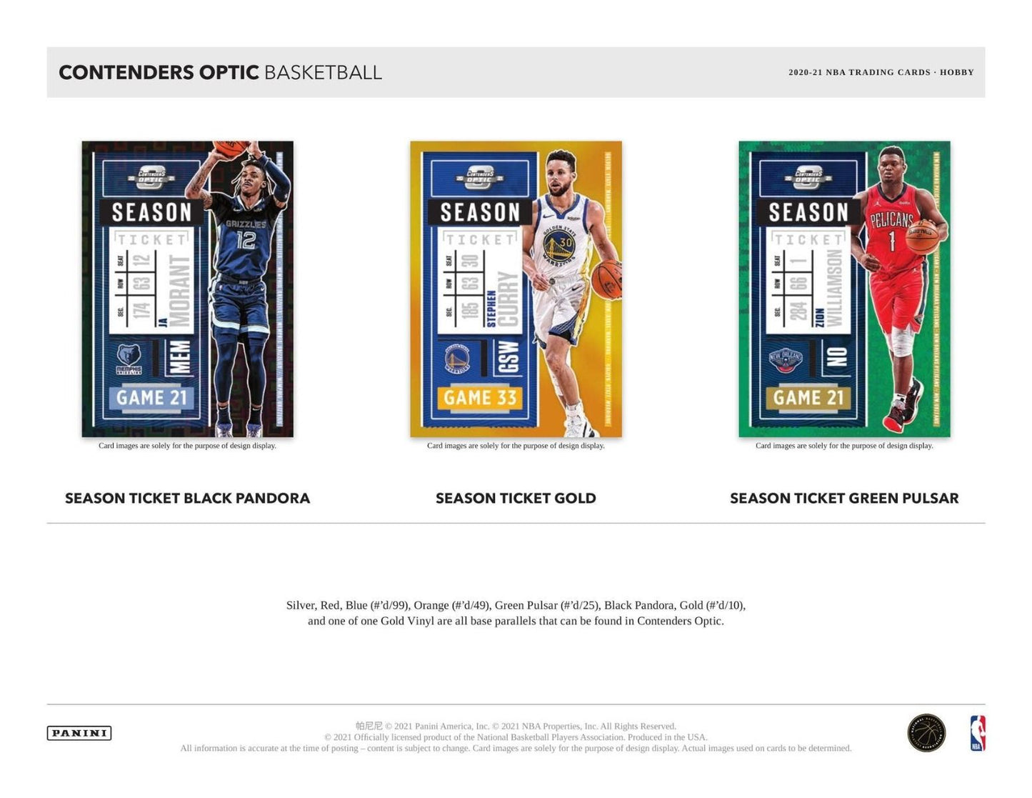 2020-21 Panini Contenders Optic Basketball Hobby 20 Box (Case)