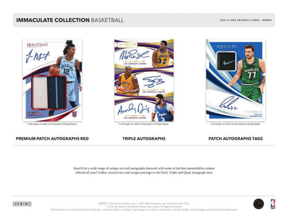 2020-21 Panini Immaculate Basketball Hobby (Box)