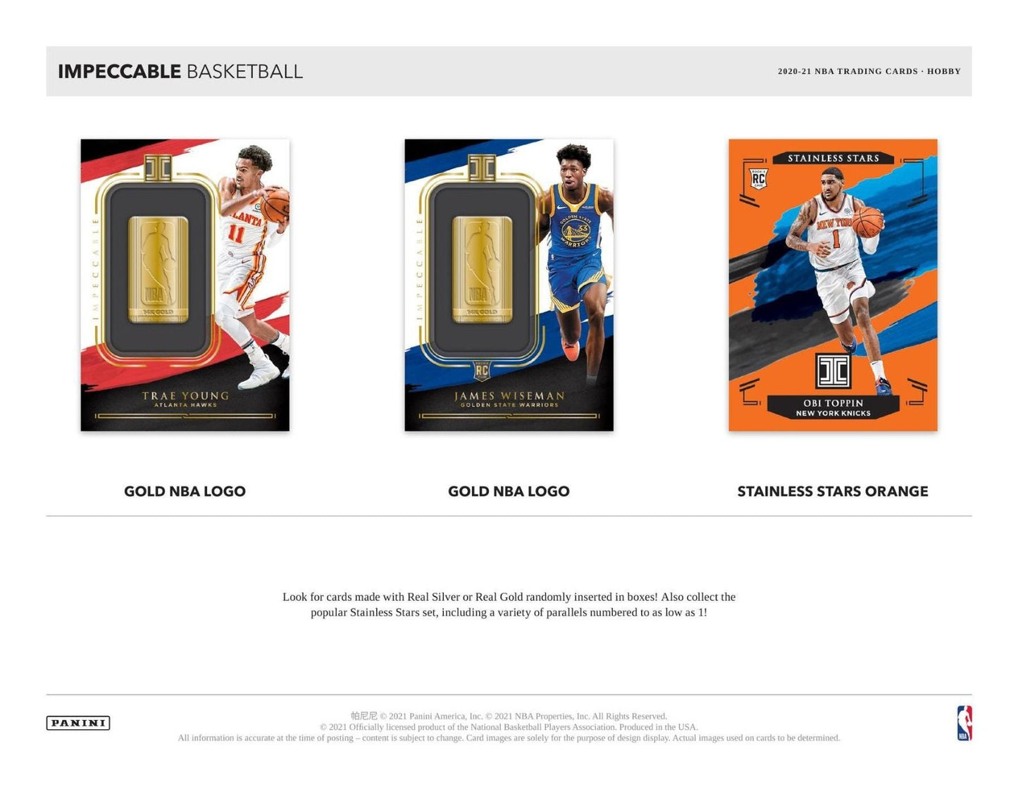 2020-21 Panini Impeccable Basketball Hobby (Box)