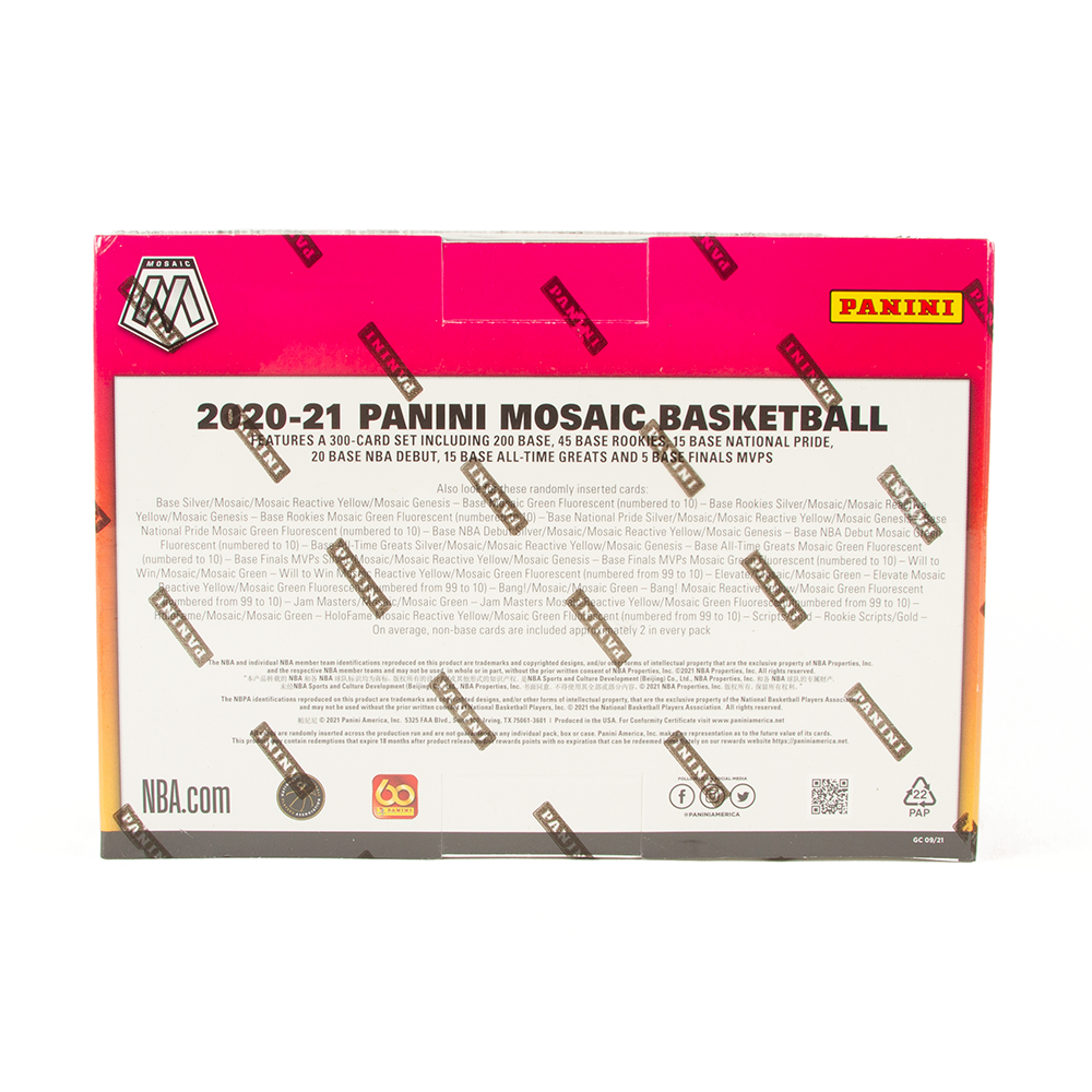 2020-21 Panini Mosaic Basketball 64-Card Mega (Green Fluorescent)(Box)