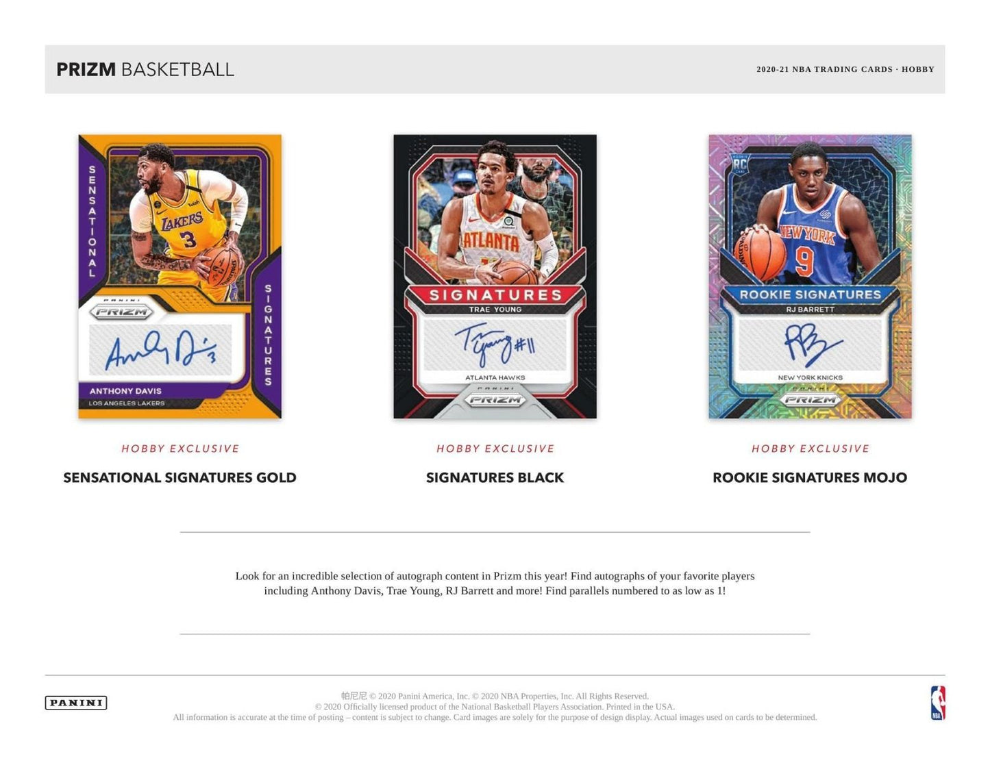 2020-21 Panini Prizm Basketball Hobby 12 Box (Case)